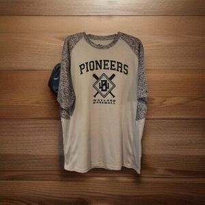 Wayland Baptist University Pioneers XL Baseball Raglan Shirt Short Sleeve Tee